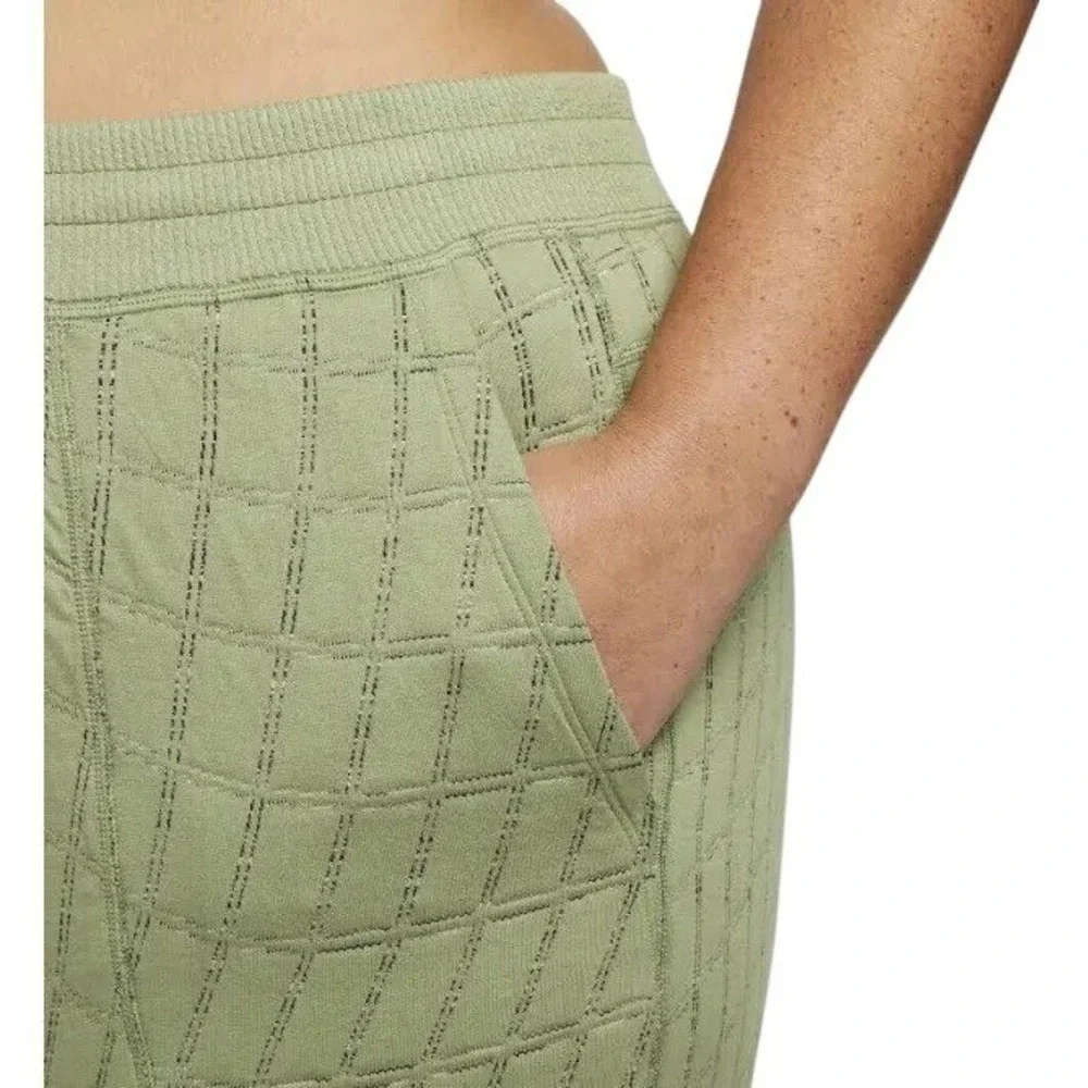 Nike Yoga Therma-FIT Luxe Reversible Fleece Pants‎ Green Large DD5832-357
